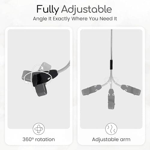 Cuddles Collection Baby Parasol Pram Umbrella UV Protection SPF 50+ Pram Parasol Universal Baby Sun Umbrella for Pram, Pushchair Parasol, Stroller & Buggy with Adjustable Clamp (Black) — view 5