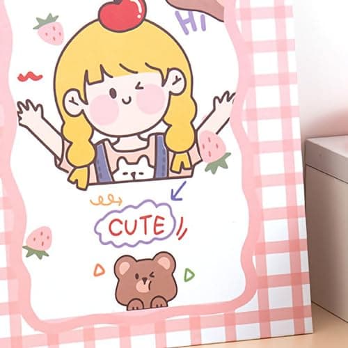 Qcwwy Clipboard Folder A4 Clipboards Cartoon Clipboard Folder for Office School Classroom School Supplies (Cute Girl) — view 2