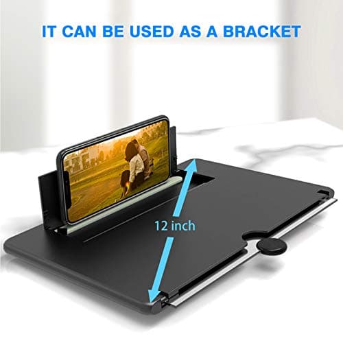 Newseego 12" Thin Foldable Phone Screen Magnifier, Black — view 3