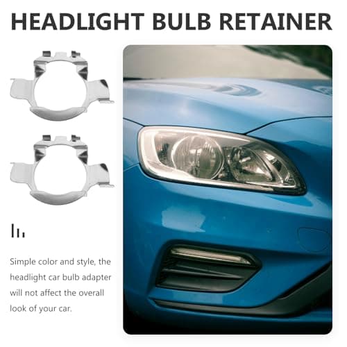 HEALEEP LED Bulb Retainers with Silver Finish for Car Headlights 2pcs Iron Material Lamp Holder Base Solves Unstable Bulb Installation and Not Easy to Deform Or Break, Suitable for LED — view 3