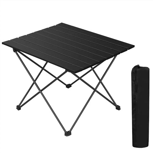 WOLTU Aluminium Folding Camping Table Ultra Light Portable with Carry Bag Folding Small Travel Side Table for Camping Garden Balcony