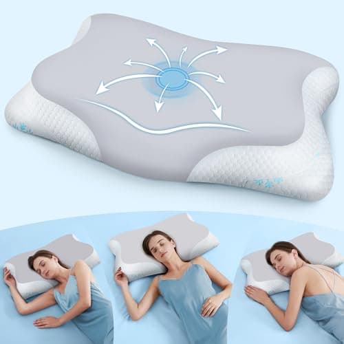 Cervical Pillow Memory Foam Neck Pillow Support for Deep Sleep, CertiPUR-EU