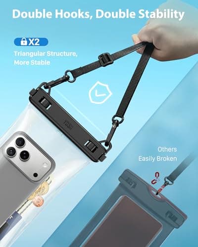 YOSH Waterproof Phone Pouch Floating [3D Seamless Body], Fits Up to 7.5" — view 5