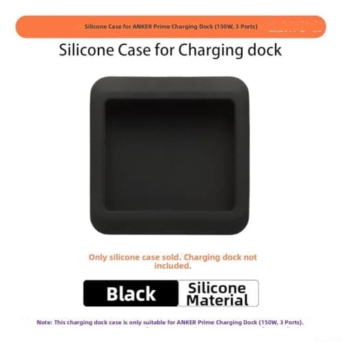 RiseNova Silicone Protective Case for Anker 150W Charging Base, Shockproof Anti-Scratch Bumper Sleeve, Travel Portable Charger Protector(Black) — view 5