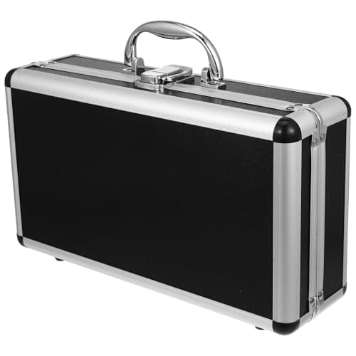 HOUDERCO Lockable Aluminum Hard Case Portable Large Capacity Tool Box