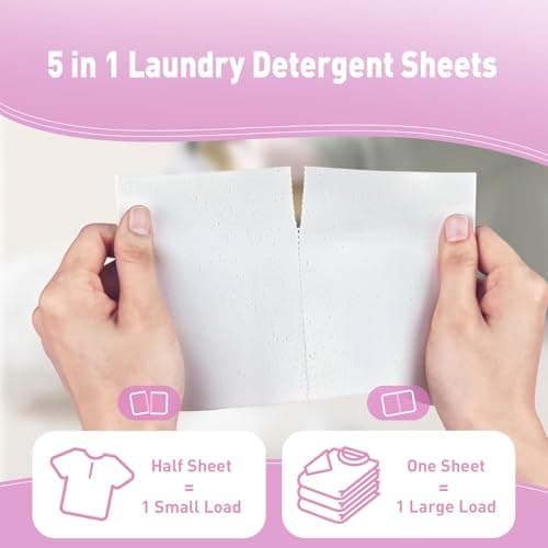 YUCO Laundry Detergent Sheets 80 Washes, Eco Travel Laundry Detergent Liquidless Detergent Soap Sheet, Dissolvable in in Sink and Washer, Plastic Free Packaging, Jasmine And Lily of the Valley (150g) — view 4
