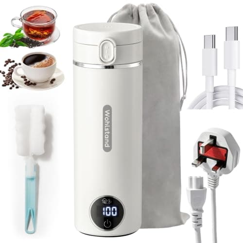 Wohlstand Electric Travel Kettle 500ml with Dual Power, 316 Stainless Steel