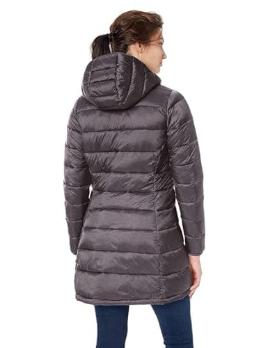 Amazon Essentials Women's Lightweight Water-Resistant Packable Hooded Puffer Jacket (Available in Plus Size), Charcoal Heather, XL — view 3