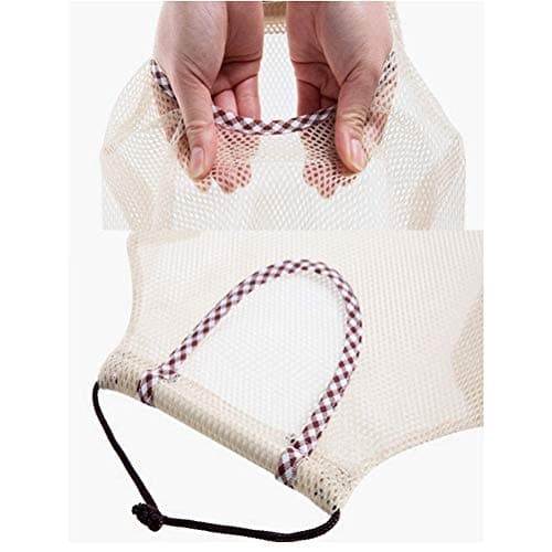 Yunobi Hanging Mesh Storage Bags Space Saver Organizer Fruit Storage for Kitchen Bathroom Mesh Wall Mount Hanging Bag 2pcs — view 5
