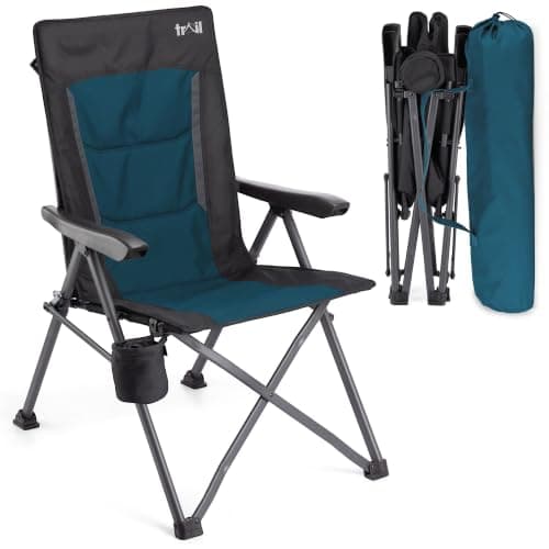 Trail Cardinal Reclining Camping Chair, Compact Folding Design, Teal