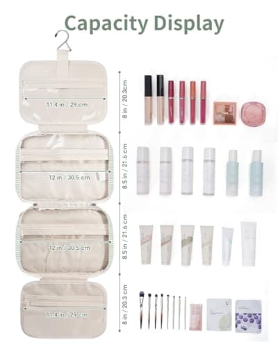 Narwey Large Hanging Travel Toiletry Bag for Women, Wash Bag for Toiletries — view 5