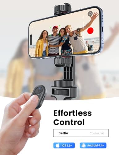 68.5" Phone Tripod with Fill Light (2500K-9900K), Selfie Stick with Remote — view 4
