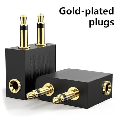 3.5mm Plug Adapter Airline Headphone Converter Adapter Professional Earphone Connector for Travel Aviation Earpieces — view 4