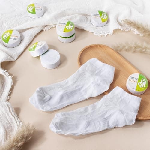 Nanaborn Disposable Socks for Travel 9 Pairs Mens Womens Short Socks White — view 3