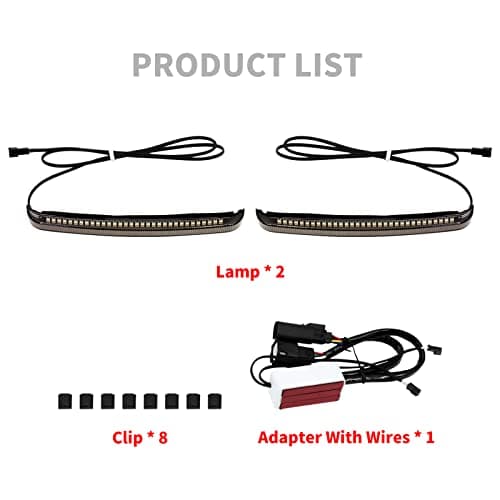 HDBUBALUS Motorcycle Saddlebag Tail Light LED Running Brake Sequential Turn Signal Lamp Fit for Harley Touring Street Gilde Road Gilde Road King Electra Glide Ultra Limited 2014-2024 — view 6
