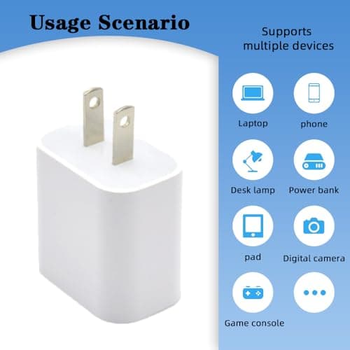 US Plug Adaptor Charger- UK to USA Travel Plug Adaptor 2 Pin 20W USB C&A Ports, Type C +USB Dual-Port Design for Shaver Toothbrush, for iPad iPhone Samsung (Do not use in the UK) — view 6