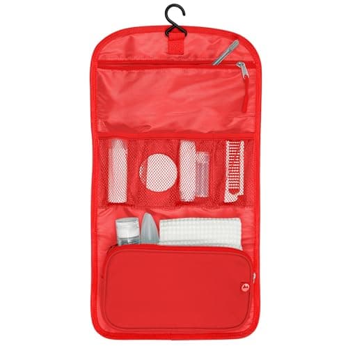 Lakeland Active Eskdale Fold Out Hanging Travel Toiletry Bag for Men & Women - Red — view 4