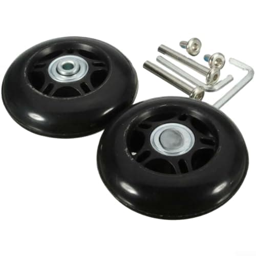 CYRENT Heavy Duty Luggage Wheels Replacement Silent Rubber Alloy Spare Parts for Suitcase Repair Kit(70 * 24mm)