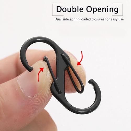 Belegao 2 Sizes Zipper Lock Clips 12PCS Dual Opening Anti-Theft Deterrent — view 3