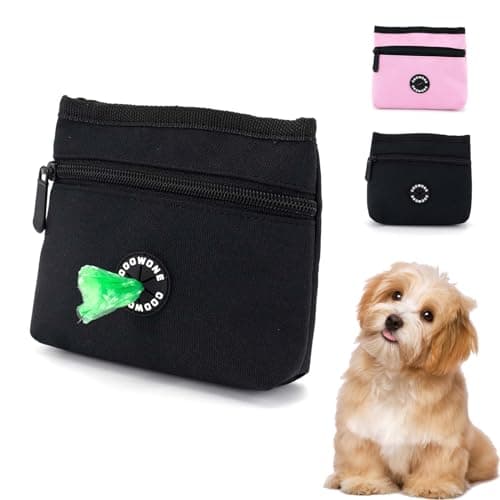 Dog Treat Pouch with Pet Training Clicker, Detachable Dog Puppy Training Treat Bag, 900D Oxford Cloth Magnetic Closure Small Dog Walking Bag for Travel or Outdoor Use — view 5