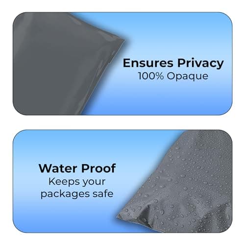 Double Dragon 125 Mixed Size Self-Seal Mailer Bags | Tamper-Proof Plastic Packaging for Mailing, Postage, Shipping & Delivery | Grey (5 Sizes | Small to Large | 25 Each) — view 5