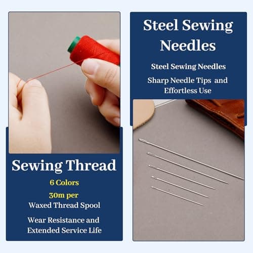 SUVSOON 40 Pcs Sewing Kit, Stainless Steel Sewing Needles Set — view 5