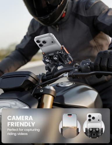 Lamicall Motorbike Phone Holder, [Camera Friendly] Bike Phone Holder Orange — view 3