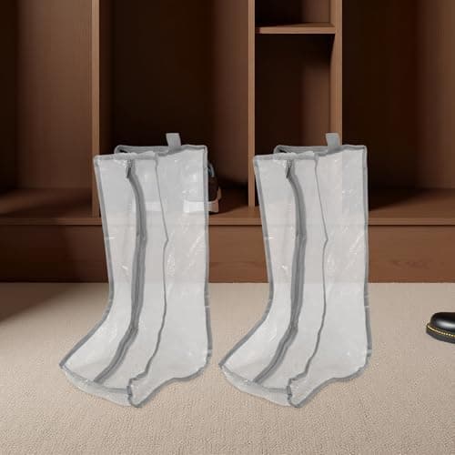 2pcs PVC Shoe Cover Bag for Sneakers and Shoes, White — view 6