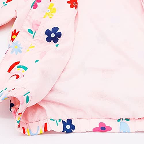 Bluesaly Baby Girls Jackets Hooded Toddler Outwear Kids Flowers Pink Coat — view 6