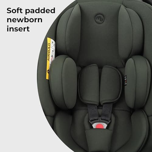 My Babiie MBCS02 i-Size Baby Car Seat - 40-87cm (Birth to 15 Months Approx.), R129, Group 0+, Lightweight Infant Carrier, Large Canopy, Newborn Insert, Adjustable Headrest - Forest Green — view 5