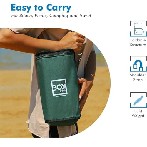 Camp&Fire 6 Litre Small Cooler Bag. Insulated Thermal Bag with Shoulder Strap. Keep Warm & Cold, Leakproof, Lightweight Can Bottle Cooler. Perfect for Camping, Picnic, Beach, Travel. (Green) — view 4