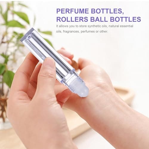 PRETYZOOM Plastic Roller Bottles 10 Pack Purple 6.5ml for Essential Oils — view 5