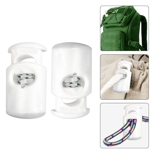 Trimming Shop 2pcs Spring Loaded Plastic Cord Lock 10mm Single Hole Toggle — view 2