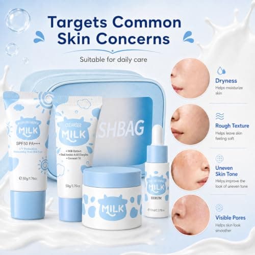 16PCS Milk Skincare Set, Gifts For Women, Daily Care Travel Essentials — view 5