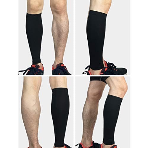 Hammer Toe Socks for Men Splint Leg Support Performance Sleeve & Compression Calf Calf Socks Thick Wool Boot Socks Women (Black, M) — view 2