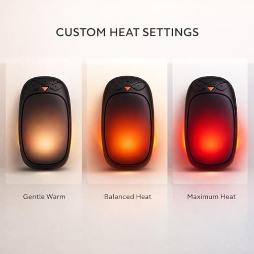 EVAPURE USB Rechargeable Hand Warmers 2 Pack Portable Electric Hand Warmer with 3 Heating Settings, 3600mAh Battery Powered Handwarmer for Outdoor Camping Hiking Hunting Cold Weather Use — view 5