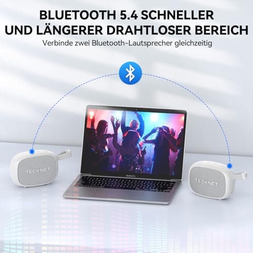 TECKNET Portable Bluetooth Speaker, TWS Surround Sound & Powerful Bass, IP67 Waterproof Dustproof Wireless Speaker, 30H Playtime, Bluetooth 5.4, Mini Travel Speaker for Outdoor, Party — view 4