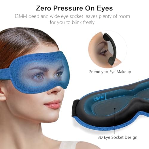 Gritin 100% Blackout Sleep Masks for Women & Men - Zero Eye Pressure Mask — view 3