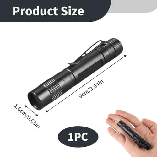 Mini Torch, 3.5" Small Pocket Torch, LED Flashlight with Pocket Clip, Ultra Bright Waterproof LED Pen Torch Light for Household Workshop Outdoor Activities Hiking Camping Cycling and Emergency Use — view 3