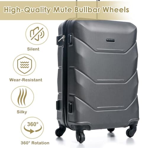 ZOVRIXIA 4 Pcs Luggage Wheels Replacement, Suitcase Wheels Replacement 50 mm x 18 mm, Suitcase Wheels Rubber, Luggage Replacement Wheels Universal Ball Bearings with Replacement Parts Repair Kit — view 3