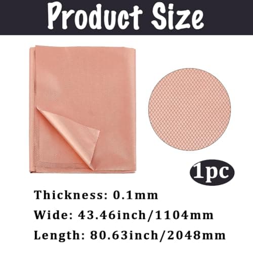 GORGECRAFT 110 * 205cm EMF Protection Fabric Shielding Diamond-Checkered EMI, RF & RFID Shielding Copper Fabric Faraday Cage Protection Diy Enclosure Wireless Shield for Wifi Cell Rfid Protect — view 2