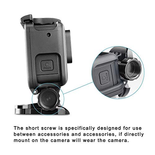 HSU 3PCS Aluminium Alloy Thumbscrew Set for Action Camera Accessory (Black) — view 5