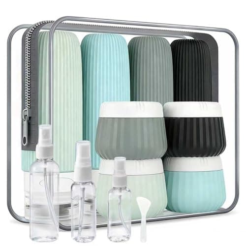 : GaoBangM 12 Pack Silicone Travel Bottles Containers for Toiletries