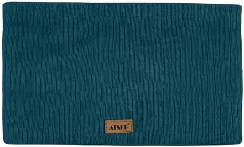 ATNKE Winter Warm Neck Gaiters Thicken Windproof Scarves Dust Face Mask Ski Circle Double Layer Fleece Lined Knit Scarf Gifts for Men and Women/Olive Green — view 2