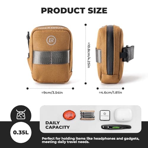 ROCKBROS Bike Saddle Bag, 43g Ultralight, Mini Size, 0.35L — view 2