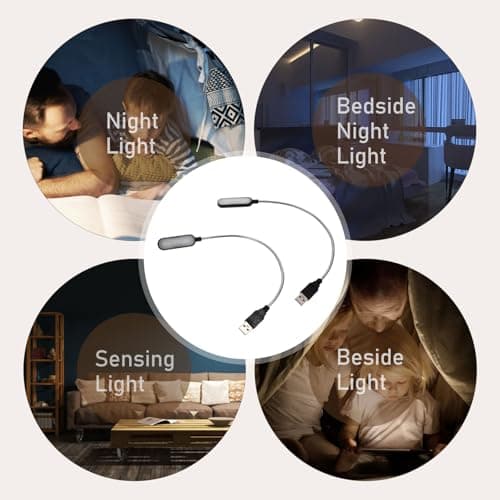 Mikikit 2pcs Portable Laptop Lamp 5 V Flexible USB Foldable Light — view 5