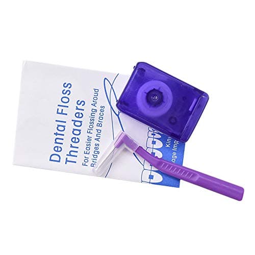Angzhili Orthodontic Care Kit - 8 PCS Box-Packed V-Toothbrush, Waxing Travel Toothbrush, Floss Spool, Mouth Mirror, Gap Brush, Floss Threaders for Enhanced Dental Health (Purple) — view 5