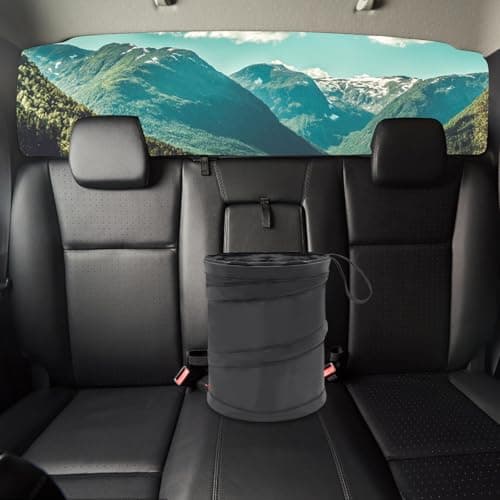 PonFxp 2 Pack Foldable Car Waste Bin, 20x16cm Front & Back Seat Storage Bin — view 4