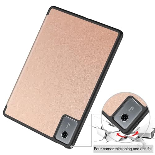 YRH for Lenovo Idea Tab 11 inch Case 2025 with Pen Holder, Back Soft TPU Protective Tablet Cover with Auto Sleep/Wake (Rose Gold) — view 6