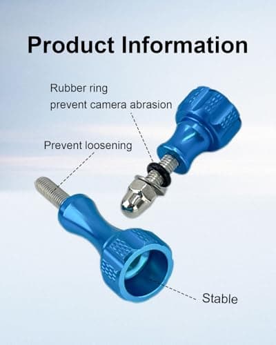 SEYUGOPTI Blue Aluminum Thumb Screw Set with Wrench for GoPro Hero 8-13 — view 6